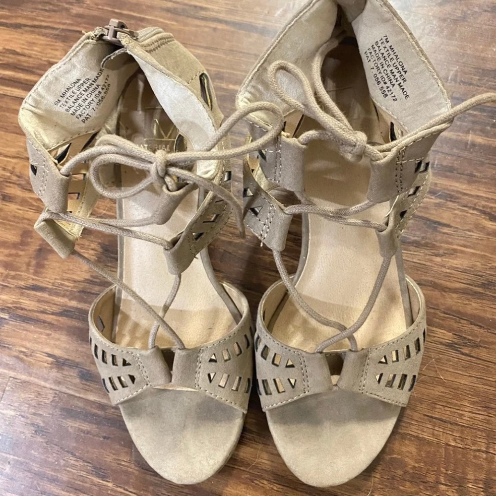 material girl platform heel wedges